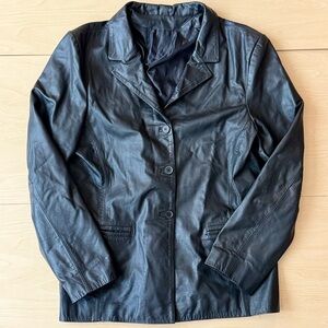 Julian Marcuir Classic Black Leather Jacket | Size 54 or XL
